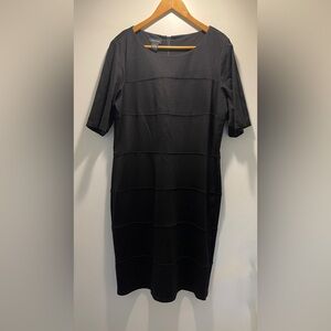 Black midi dress